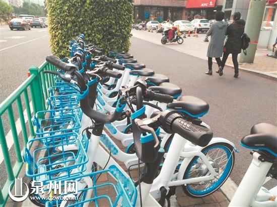 共享电单车现泉州街头